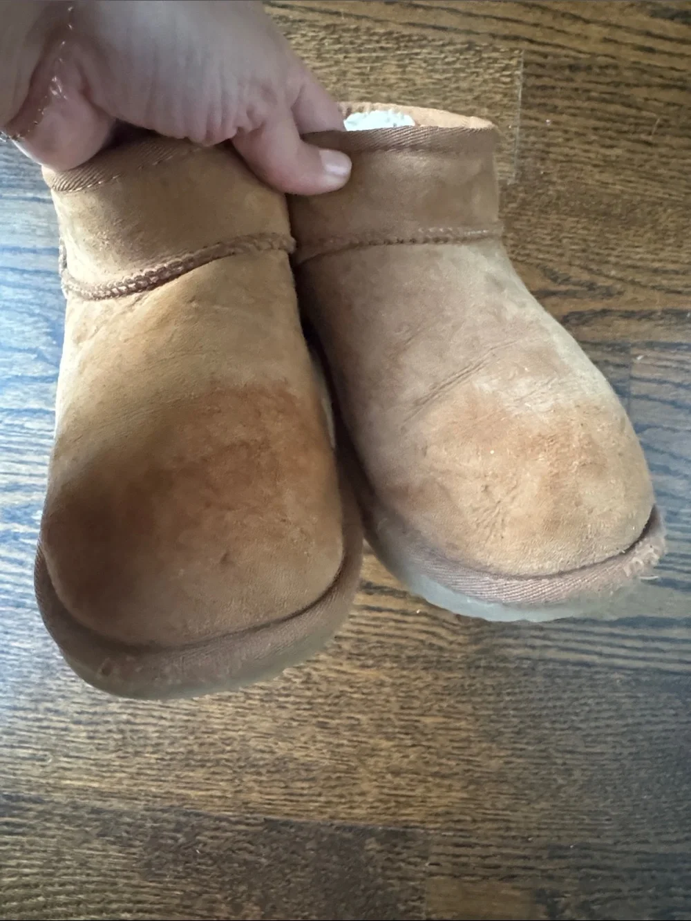 UGG Classic Mini Chestnut Brown Suede Shearling Boots Kids Boots